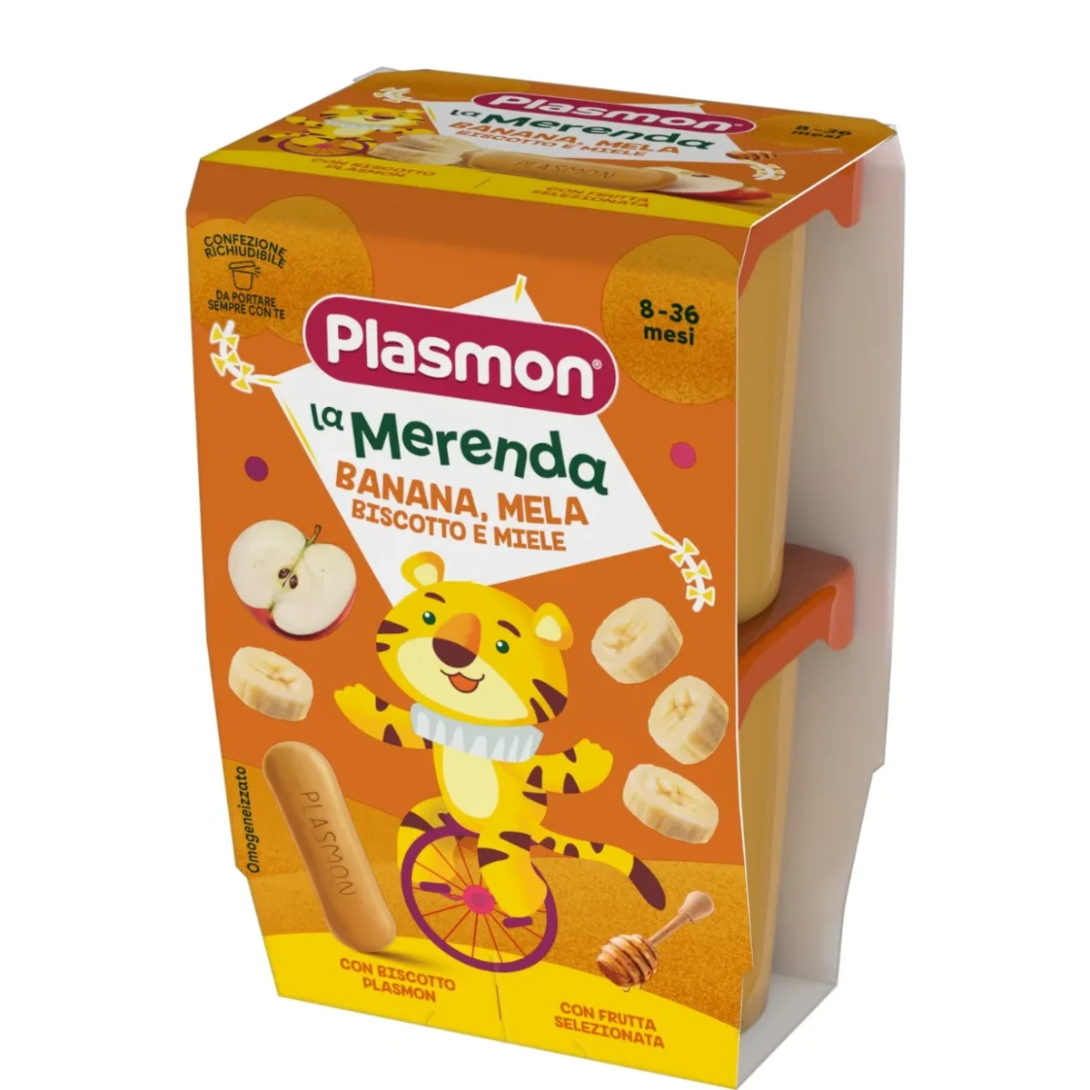 Plasmon la Merenda BANANA, MELA BISCOTTO É MIELE -240gm