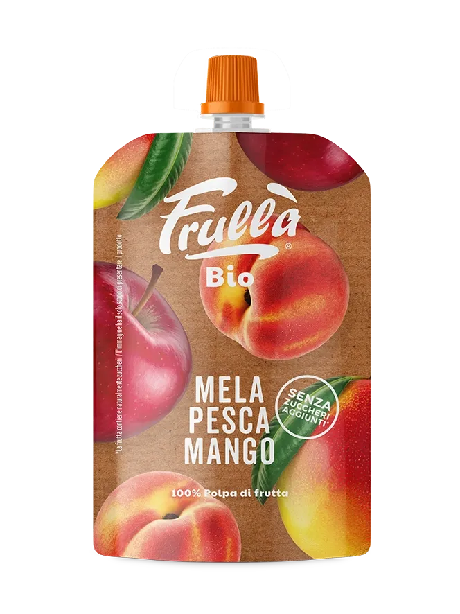 Frulla Fruit Puree Biologico - Apple, Peach & Mango
