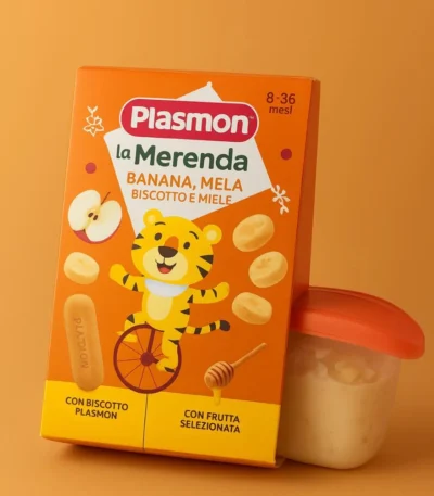 Plasmon la Merenda BANANA, MELA BISCOTTO É MIELE