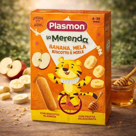Plasmon la Merenda BANANA, MELA BISCOTTO É MIELE -240gm