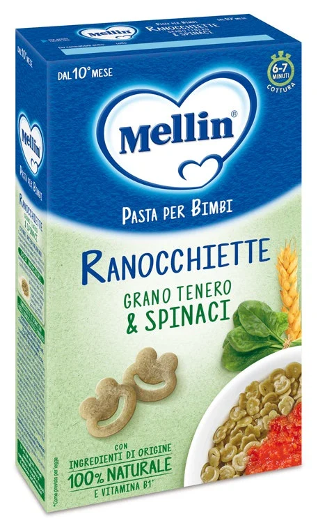 Mellin Ranocchiette with Soft Wheat and Spinach