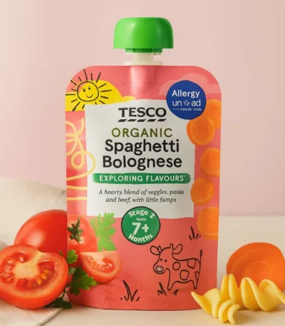 Tesco Spaghetti Bolognese Pouch 130Gm