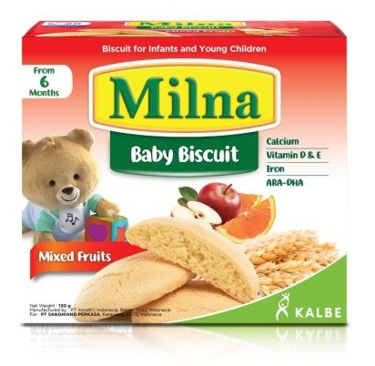 Milna Baby Biscuit Mixed Fruits (6 Months+)- 130g