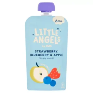 LITTLE ANGELS by ASDA Strawberry, Blueberry & Apple 6m+ 120g
