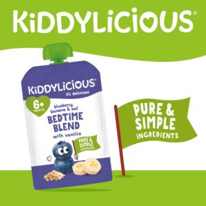 Kiddylicious Blueberry, Banana & Oat Bedtime Blend – 100g (6 Months+)