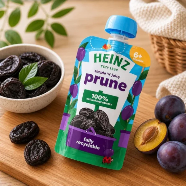 Heinz Prune Fruit Puree Pouch – 100g (6 Months+)