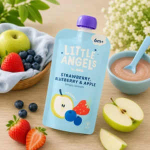LITTLE ANGELS by ASDA Strawberry, Blueberry & Apple 6m+ 120g
