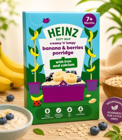 Heinz Baby Food Banana & Berries Porridge 7+ Months 200g