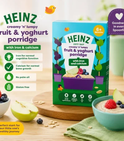 "Heinz Baby Food Fruit & Yoghurt Porridge 6+ Months 125g "