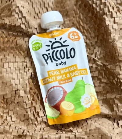 Piccolo Pear, Banana, Coconut Milk & Baby Rice Fruit Blend 100g